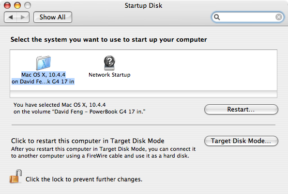 restart in target disk mode restart in target disk mode