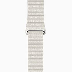White Leather Loop Band