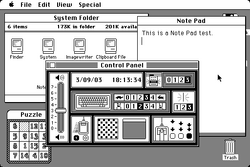 System 1.1 user interface