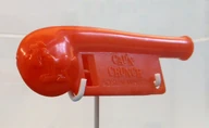 A bo'sun whistle from a  cereal box that was used to generate a  tone.