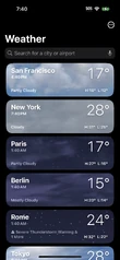 Weather app on 