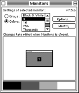 Monitors control panel 7.5.6 4 colors