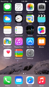 IOS 8 default homescreen