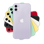 Six color variations of the iPhone 11