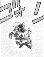 Yoshio headbutts Ippo a 3rd time.