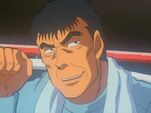 Mikami as he says thanks for the good match to Ippo.