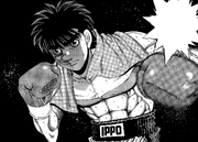 Ippo heading to the ring for his match against Antonio