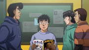 Ippo learning that Ricardo wants to spar with him