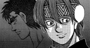 Itagaki finding out that Imai is his opponent for the JBC title