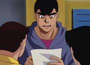 Takamura getting Aoki, Kimura, and Ippo to draw staws to determine the match order