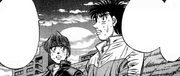 Ippo encouraging Itagaki about his match against Imai