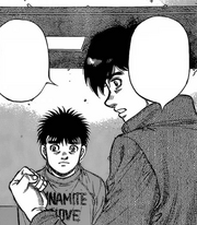 Kobashi and Ippo after watching Hayami's match