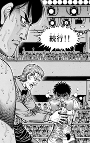 Ippo gets up from his down from Alfredo