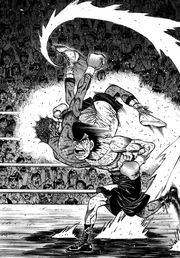 Takamura defeating Rabbitson