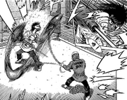 Ippo's training with the extending boxing glove tool