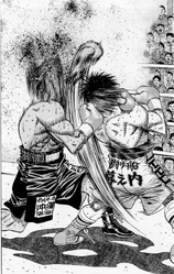 Ippo hits Shimabukuro