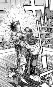 Take's short left uppercut connecting