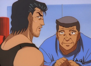 Nakadai as Date's second during his spar with Ippo