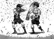 Sendō and Alfredo fighting