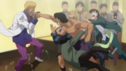 Hawk and Takamura's handshake