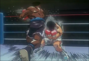 Ippo dodging Ozuma's last right uppercut