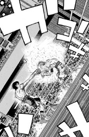 Alfredo's first right hitting Ippo