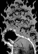 Ippo thinking of all his opponents.