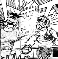 Ippo takes a strong punch