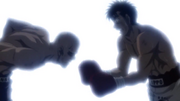 Ippo trying to catch Yamada as he falls