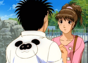 Ippo promising Kumi that she will be the first person to get his autograph as a champion