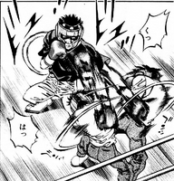 Ippo using his speed to dodge