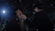 Miyata asking Ippo why he turned down his challenge requests