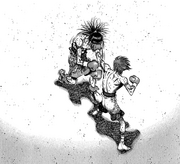 Itagaki defeating Saeki