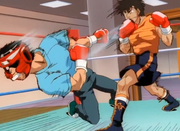 Sendo defeating someone fro a higher weightclass