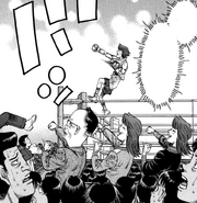 The Itagaki family at Itagaki's match against Saeki