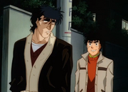 Mashiba talking to Ippo after his win against Volg