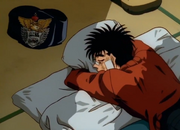 Ippo sleeping with his belt