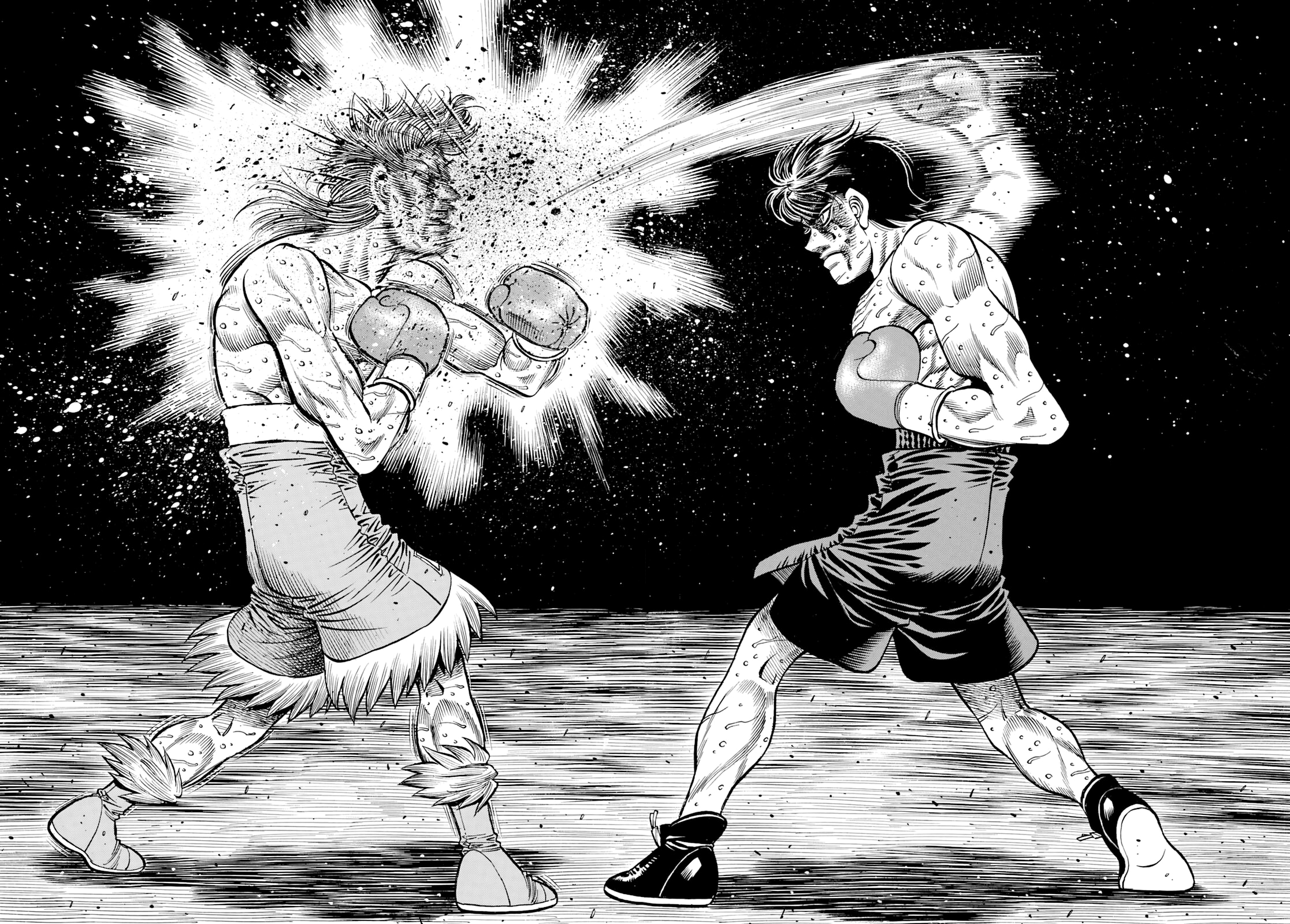 I finally finished my last coloring of Takamura vs Keith, I will now show  you all the colorings I did for this fight. : r/hajimenoippo