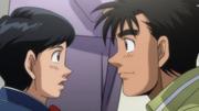 Ippo telling Yuji that Date will win