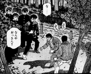Kawabe stopping Sendo and Sawamura from fighting