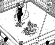 Aoki defeating Ippo