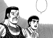 Ippo and Milo watching Ricardo and McCallum fight