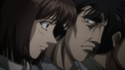Kumi and Mashiba watch Ippo vs Sawamura