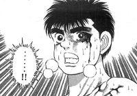 Ippo bleeding from a cut