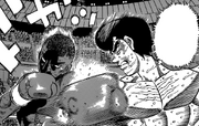 Takamura and Bison have a close range exchange