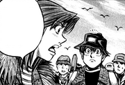 Nanako asking Manabu if it bothers him when Kumi gets in the way