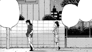Mashiba walking with Rie to her home