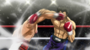 Ippo counters Sawamura's Dempsey Roll counter