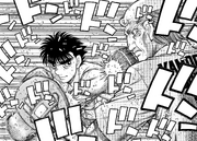 Ippo and Kamogawa doing mitt practice after Ippo came back from Mexico