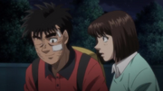 Kumi walking Ippo home after his match against Sawamura